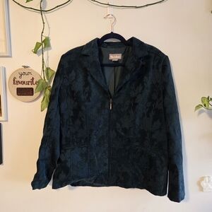 Vintage TanJay Teal Floral Blazer